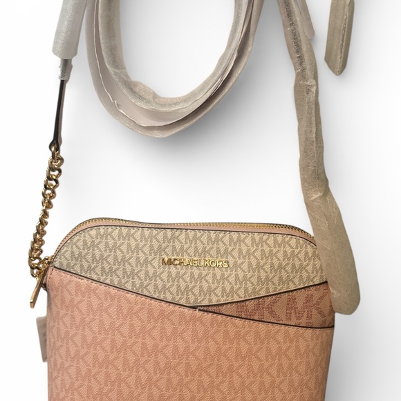 Michael Kors Jet Set Travel Medium Color-Block Signature Logo Crossbody Bag - Picture 6 of 6